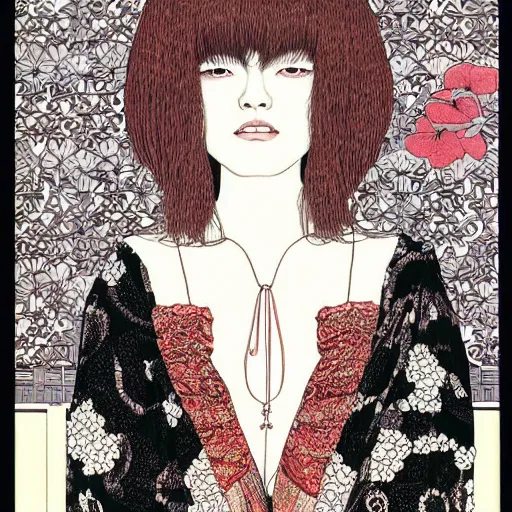 Prompt: intricate detailed portrait of emma stone by takato yamamoto