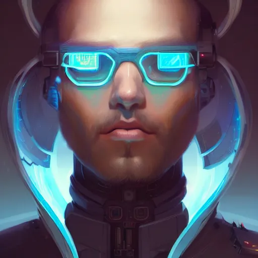 Prompt: a portrait of a handsome cybernetic hacker, cyberpunk concept art by pete mohrbacher and wlop and artgerm and josan gonzales, digital art, highly detailed, intricate, sci-fi, sharp focus, Trending on Artstation HQ, deviantart, unreal engine 5, 4K UHD image