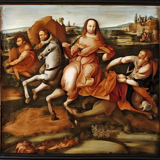 Image similar to quad race, renaissance composition