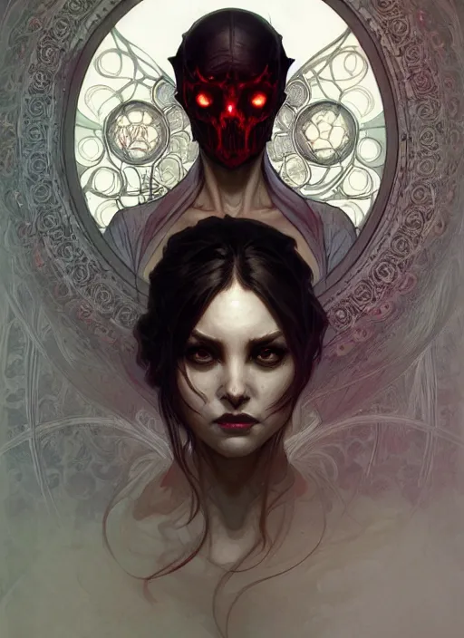 Prompt: ghostface, creepy, intricate, elegant, highly detailed, digital painting, artstation, concept art, smooth, sharp focus, illustration, art by artgerm and greg rutkowski and alphonse mucha