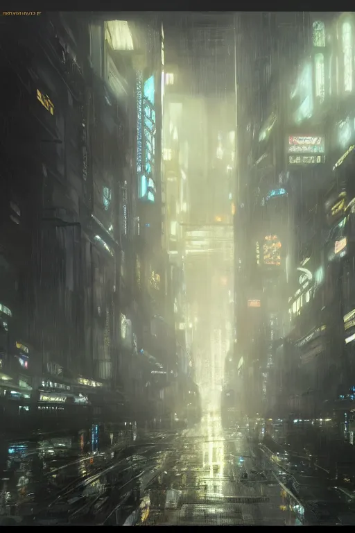 Image similar to an environmental concept art of blade runner 2 0 7 7, highly detailed, environmental light, cinematic by francis tneh