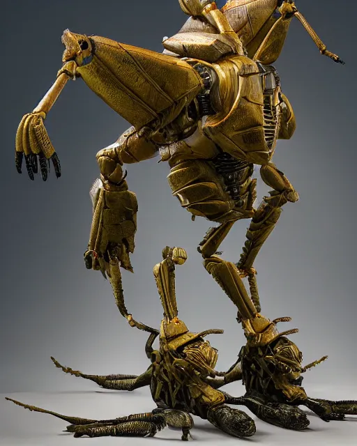 Image similar to highly detailed sculpture of the warrior bug from the movie starship troopers, studio lighting, no dof, photorealistic