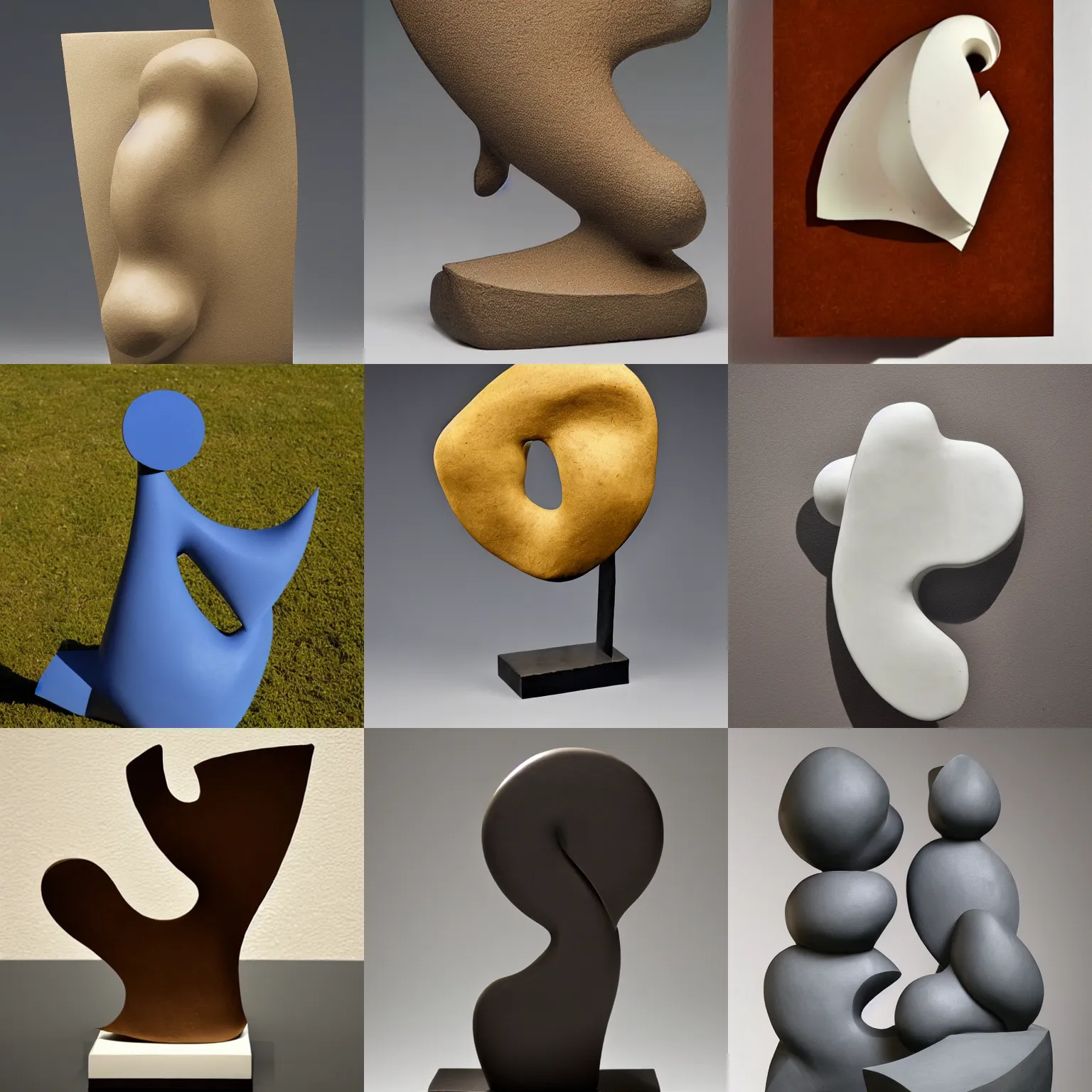 Prompt: a sculpture by jean arp