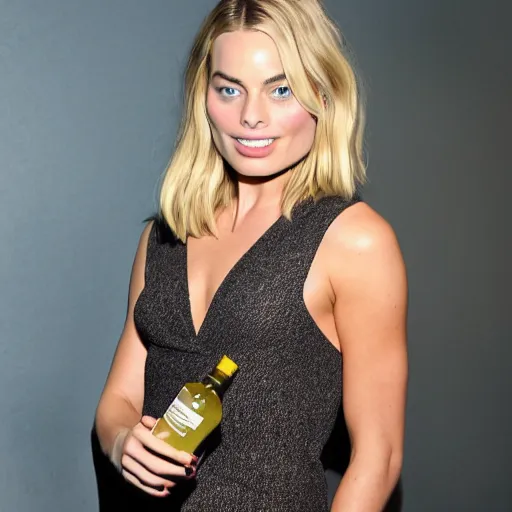 Image similar to a bottle full of margot robbie