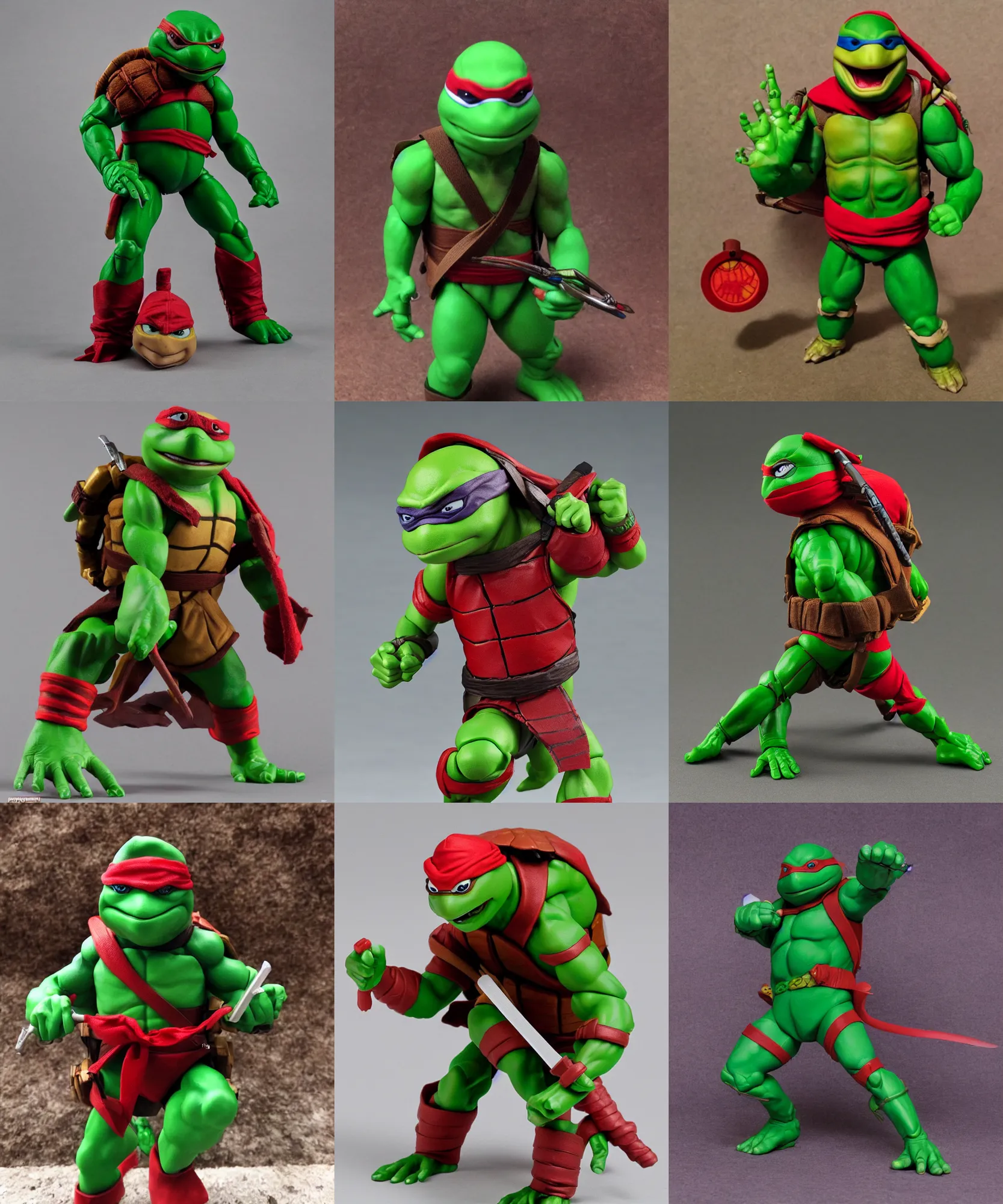 Image similar to a teenage mutant ninja turtle raphael neca toy