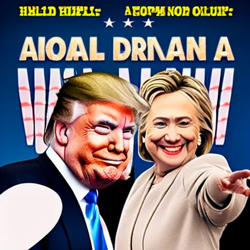 Image similar to poster of the movie : a small loan, starring donald trump and hillary clinton