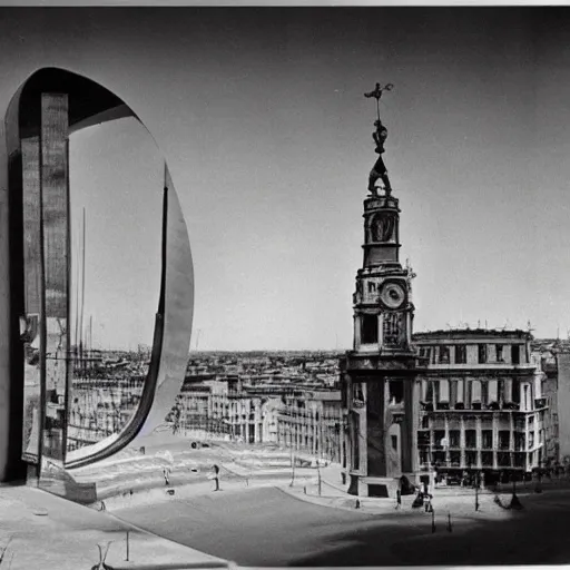 Image similar to madrid by salvador dali and marcel duchamp.