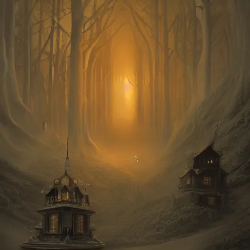 Image similar to Crafting A Nightmare, intricate, elegant, fantasy, highly detailed, digital painting, sharp focus, illustration, beautiful volumetric lighting, epic light, artstation, colorful, art by Carl Gustav Carus