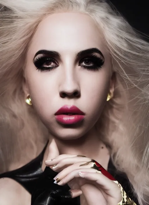 Prompt: ava max photoshoot by nick knight, vogue magazin, intricate, canon, highly realistic. high resolution. highly detailed. dramatic. 8 k. 4 k.