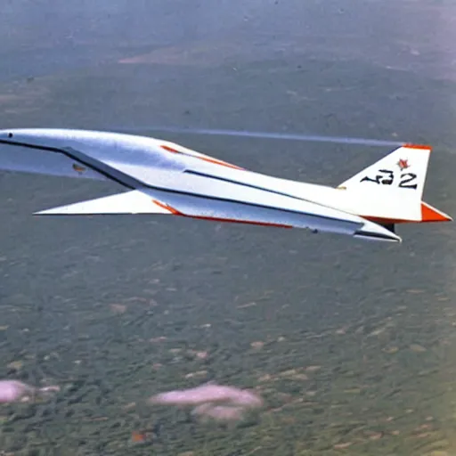 Prompt: an x - 2 0 dyna - soar in flight