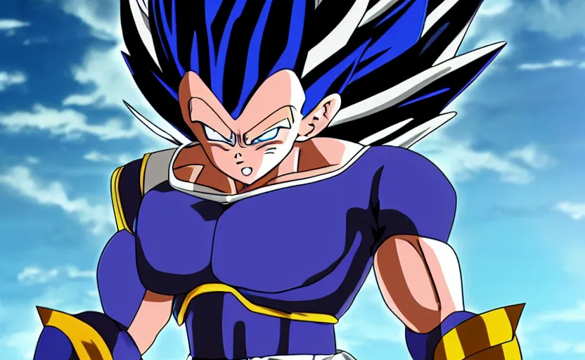 Prompt: vegeta, as a female, wearing an eyepatch, saiyan armor, uhd 4 k, anime key visual