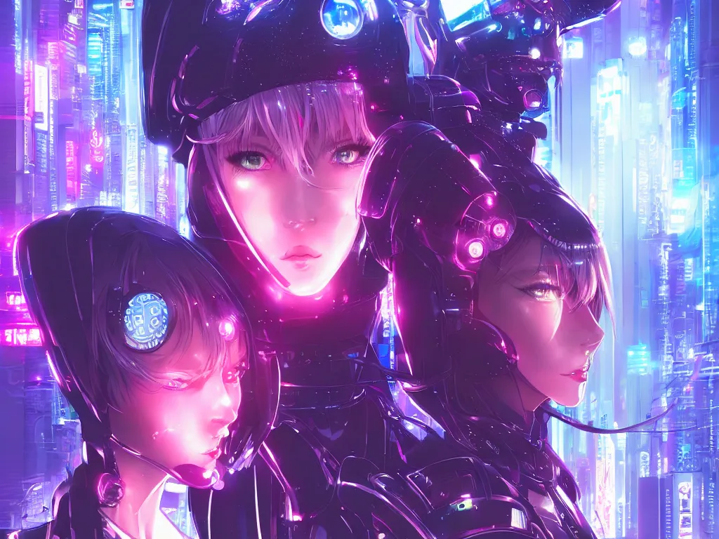 Image similar to portrait anime visual futuristic female cyber police, on cyberpunk neon light tokyo rooftop, ssci - fi and fantasy, intricate and very beautiful, human structure, concept art and kyoto studio, sharp focus, anime by rossdraws and magali villeneuve and liya nikorov and luxearte, frostine engine