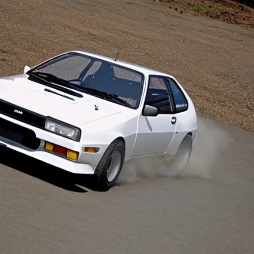 Prompt: Toyota AE86 drift on a mountain