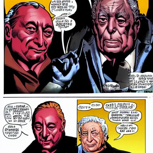 Image similar to Ariel Sharon as a Marvel Comics supervillain