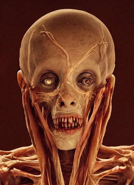 Image similar to Ghostemane with translucent skin, visible muscles and veins and arteries and bones and spines and nerves, beautiful detailed intricate insanely detailed octane render, 8k artistic photography, photorealistic, chiaroscuro, by David Cronenberg, Raphael, Caravaggio