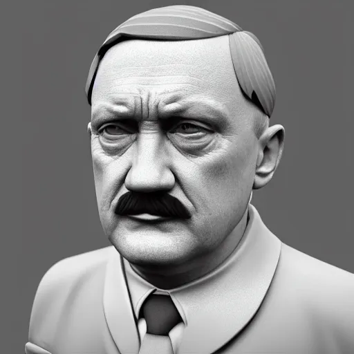 Image similar to donald hitler, low - poly 3 d model, rendered in octane, ambient occlusion