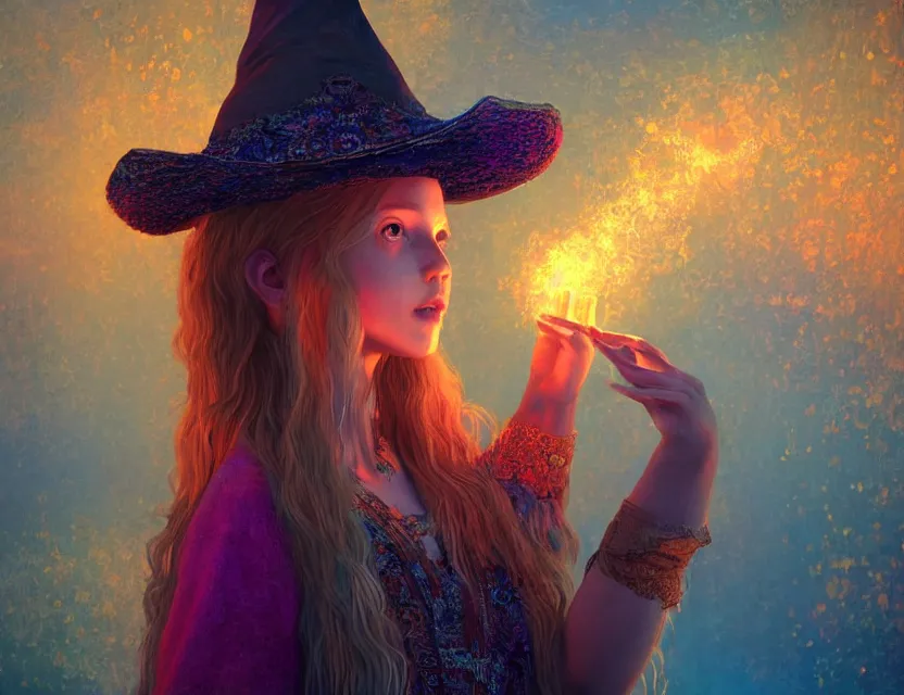 Prompt: unsure young russian witch casting a spell. award - winning 3 d animation by an indie studio, rimlighting, depth of field, limited but vibrant palette, intricate details, impressionism, chiaroscuro, bokeh. 4 5 1 2