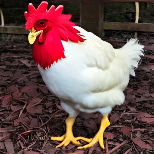 Image similar to adorable crimson chicken