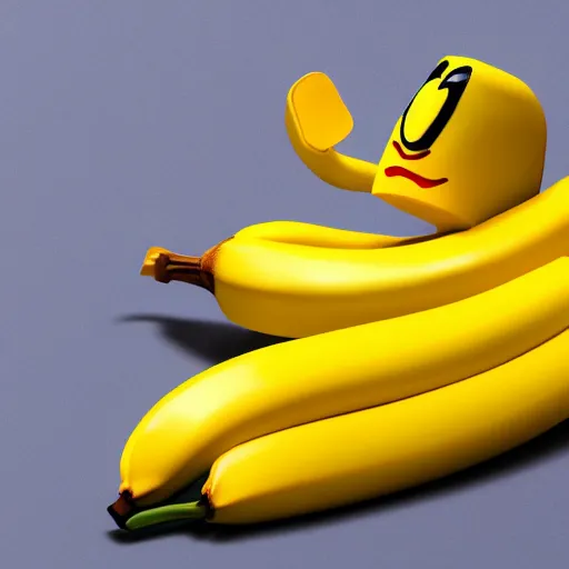 Prompt: high quality 3 render of banana made out of legos displayed in a yellow picture frame