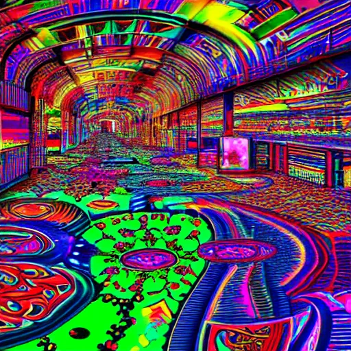 Image similar to psychedelic city,