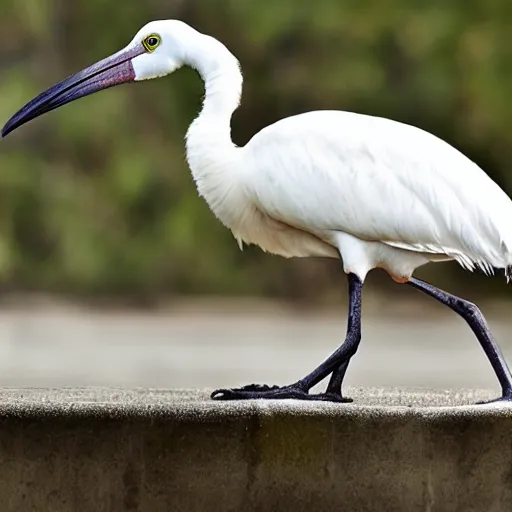 Image similar to cyberpunk white ibis