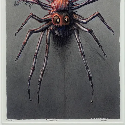 Image similar to a beautiful drider drow spider queen by alan lee