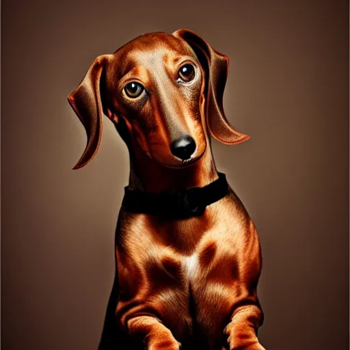 Image similar to a dachshund - cat - hybrid, animal photography