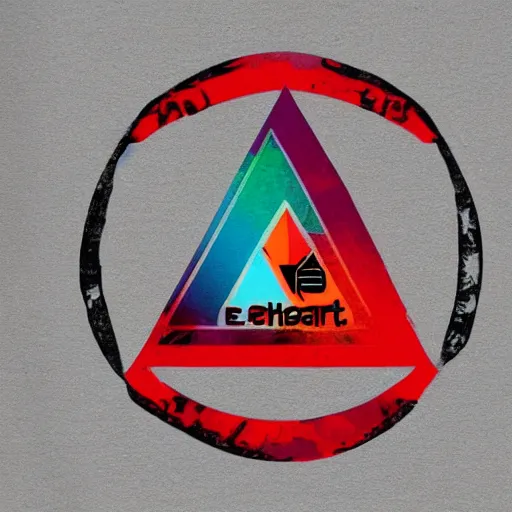 Image similar to t - shirt design that says echo alternative. with a triangle. alternative rock music style.