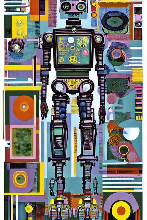 Image similar to a diagram of a robot body with various parts, cyberpunk art by eduardo paolozzi, behance contest winner, computer art, greeble, steampunk, poster art, james turrell, robert rauschenberg, andy warhol, pop art, czechoslovakia, surrealism, milton glaser, graphic design