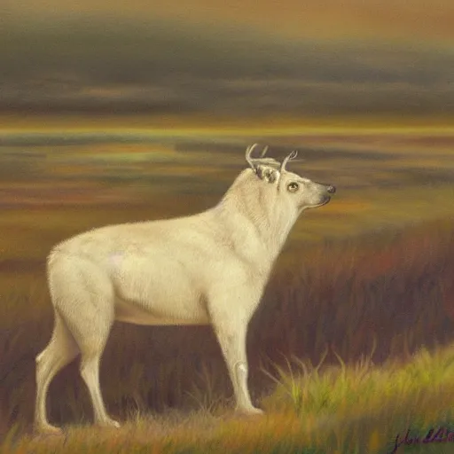 Prompt: painting of tundra, by john avon