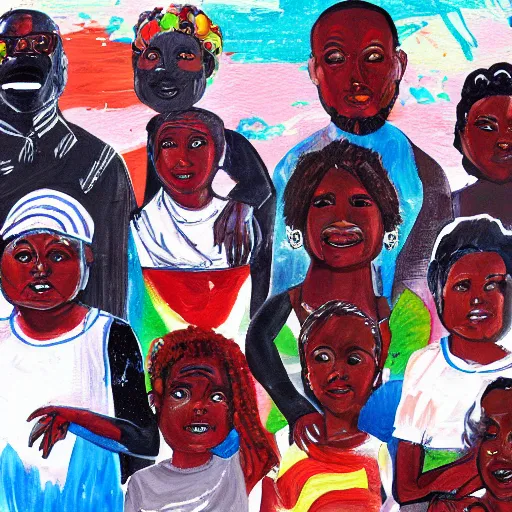 Image similar to a messy painting of black unity.