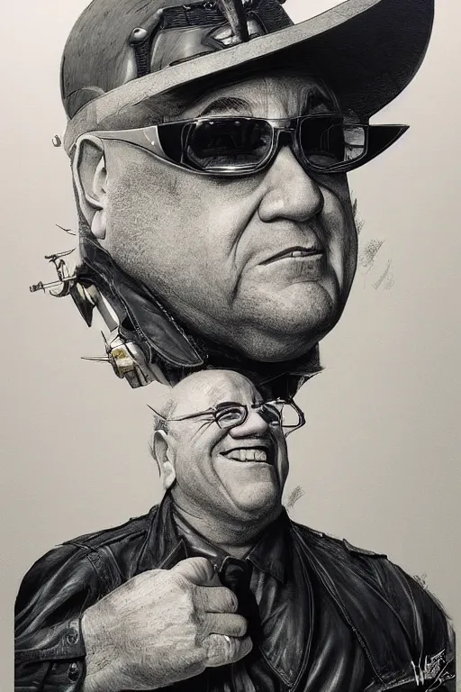 Prompt: portrait of danny devito wearing Elgast's helm by artgerm and Craig Mullins, James Jean, Andrey Ryabovichev, Mark Simonetti and Peter Morbacher 16k