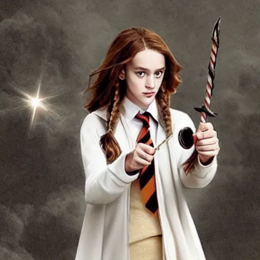 Prompt: hybrid cross between Hermione Granger and Harry Potter