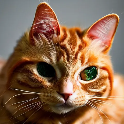 Prompt: ginger tabby cat wearing a silly hat