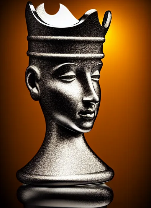 Prompt: queen chess piece photo, beautiful skin of led point lights, very detailed, highly detailed background, photorealism, sharp focus, photorealism, soft diffuse autumn lights, some sunlight ray, dark room wall, canon 5 d 5 0 mm lens