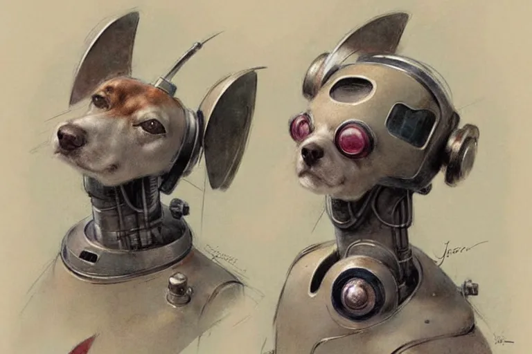 Image similar to ( ( ( ( ( 1 9 5 0 s retro future robot android dog. muted colors. ) ) ) ) ) by jean - baptiste monge!!!!!!!!!!!!!!!!!!!!!!!!!!!!!!