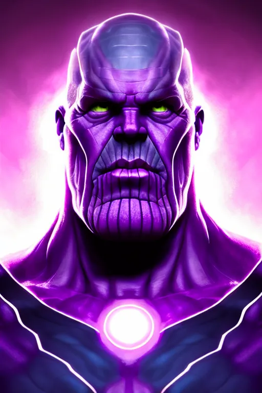 Prompt: thanos with covid, colorful magic effects, white skin, portrait, old man, sharp focus, digital art, concept art, trending on artstation, dynamic lighting, by emylie boivin