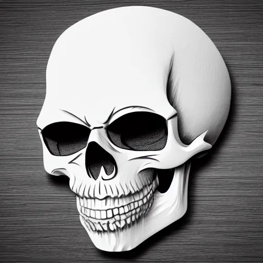Image similar to skull logo in 3d