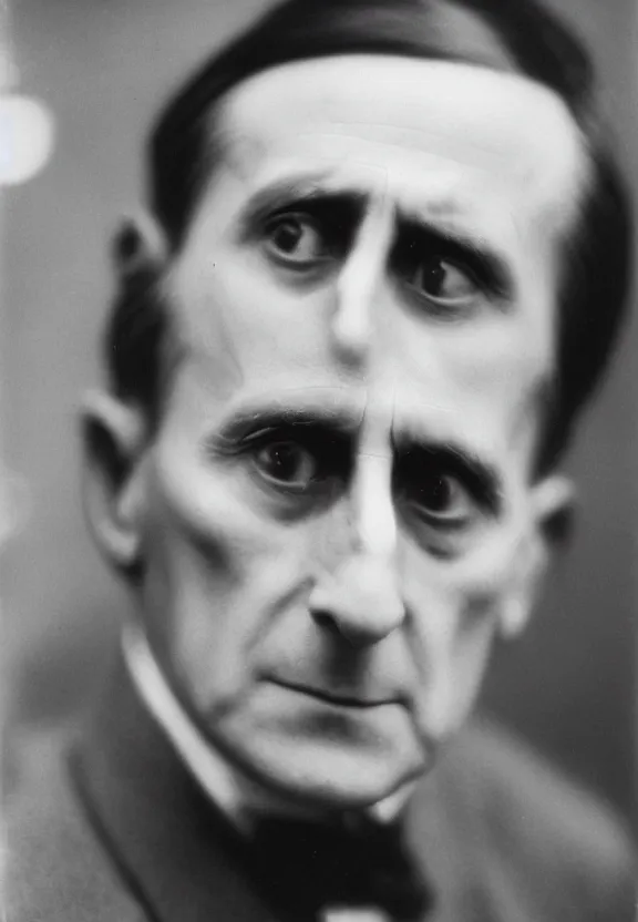 Image similar to a close - up casual photo of marcel duchamp with pensive eyes, 1 9 2 0 s monochrome snapshot, graflex 4 x 5, f 1. 8, 3 5 mm, ilford delta 3 2 0 0 pro