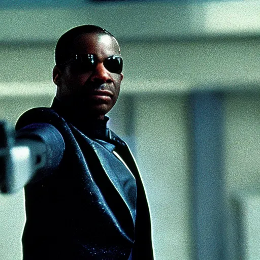 Image similar to A still of Levar Burton as Morpheus in The Matrix (1999)