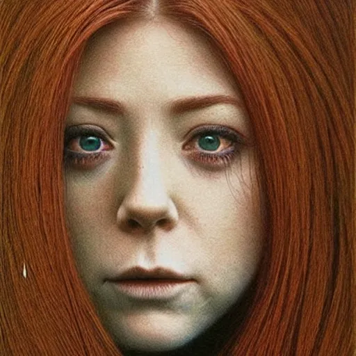 Prompt: female who looks like alyson hannigan bybeksinski