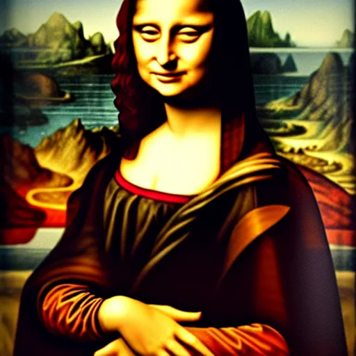 Image similar to lady gaga as the mona Lisa