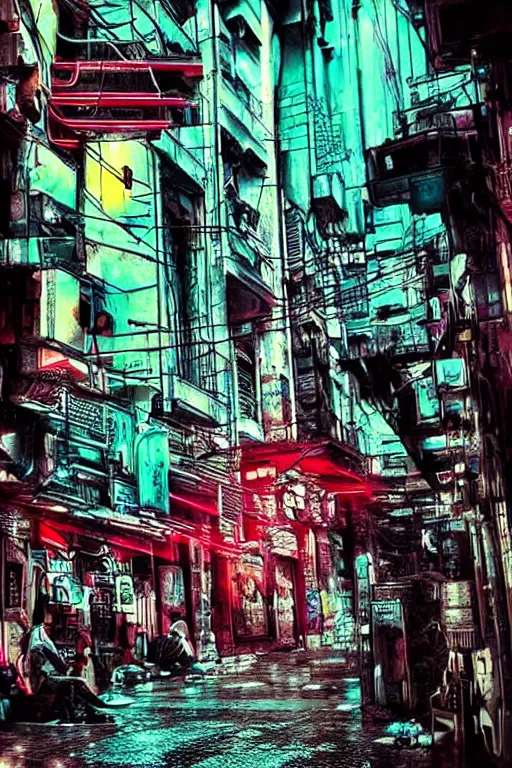 Prompt: cyberpunk style art of istanbul