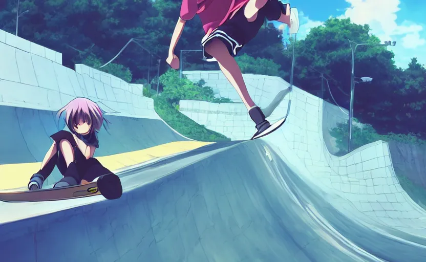 Anime skateboarding