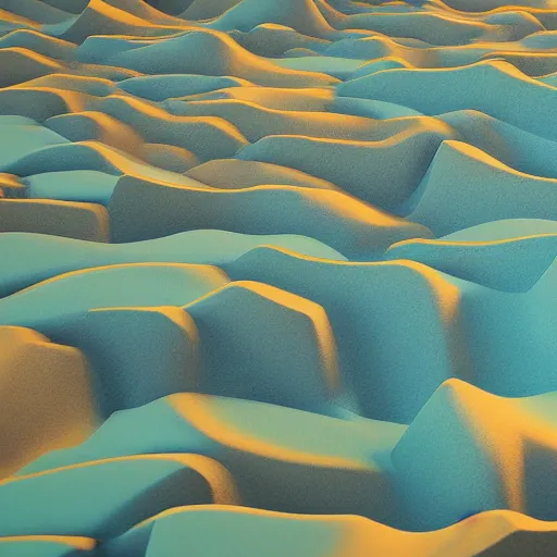 Image similar to abstract 3d landscape at 12:00 by james jean and David Schnell, rendering, redshift, octane