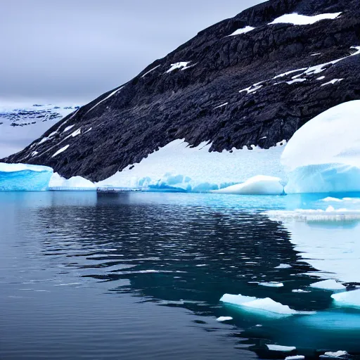 Image similar to a fjord in antarctica.