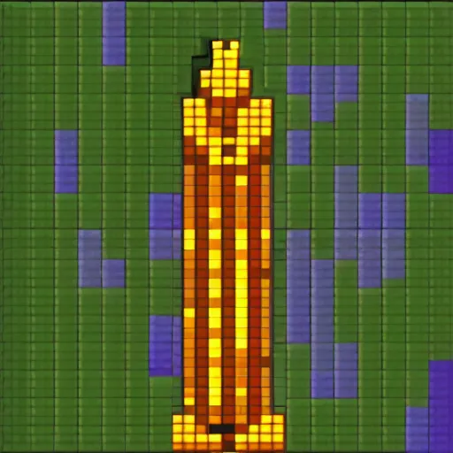 Image similar to a wizard tower sprite, 32x32, from a resource gathering game