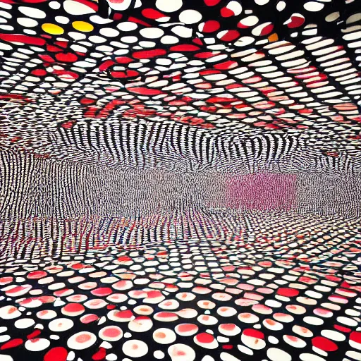 Image similar to installation by yayoi kusama