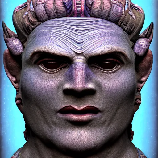 Prompt: Portrait of Lord Vivec, hyper detailed, cinematic