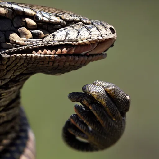 A cobra rearing its head, 8K HD photo, Stable Diffusion